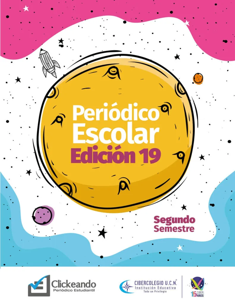 Portada de la segunda edición del periódico escolar Clickeando 2018.