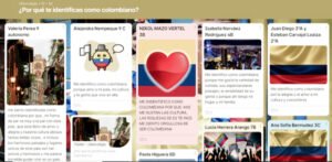 Padlet con participación de alumnos del Cibercolegio