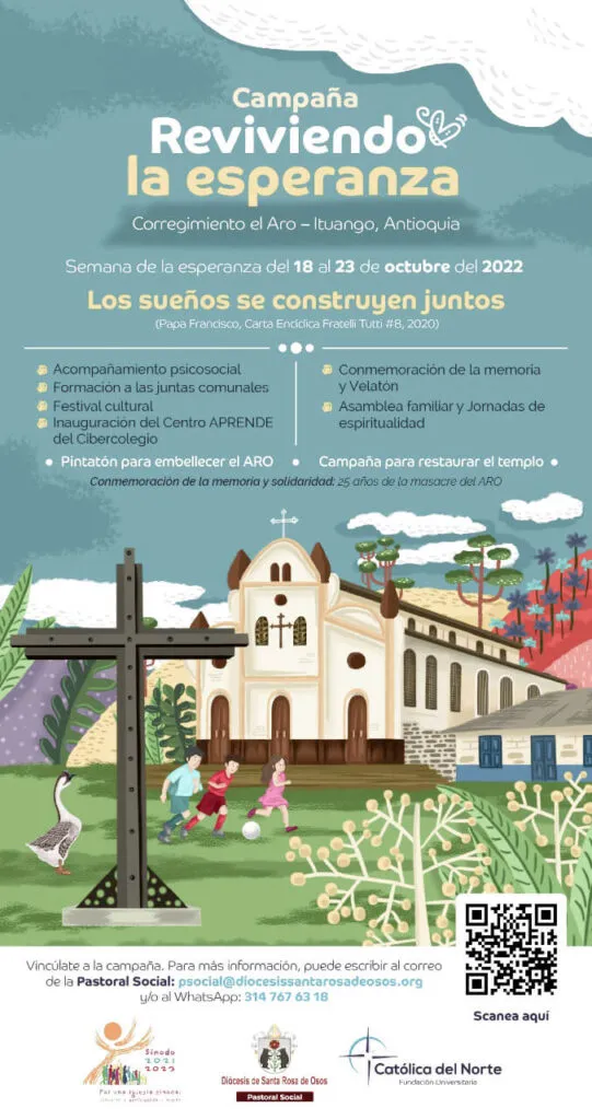 Imagen del afiche de la campaña reviviendo la esperanza. 