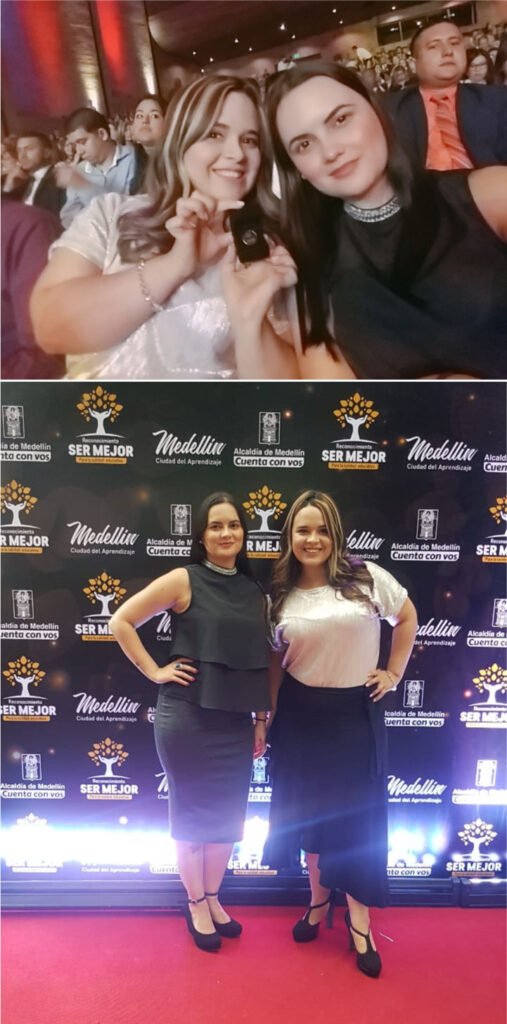 representantes del Cibercolegio en premios ser mejor 2018