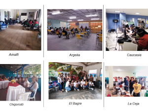 Grupo de estudiantes mujeres de: Amalfi, Argelia, Caucasia, Chigorodó, El Bagre y La Ceja