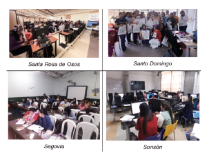 Grupo de estudiantes mujeres de: Santa Rosa de Osos, Santo Domingo, Segovia y Sonsón