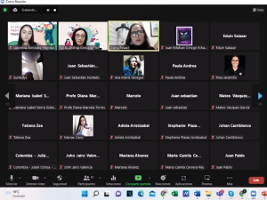 Pantallazo de la reunión de zoom en la actividad.