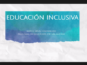 presentación educación inclusiva en la formación