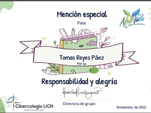 ejemplo de mención de a los niños de grado 7oC