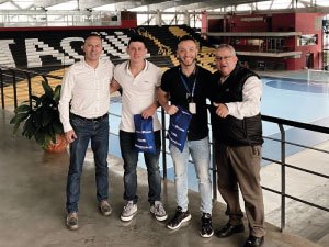 Instituto de deporte y cultura de Itagüí: El rector, Pbro. Germán Lopera, y el coordinador de calidad del Cibercolegio