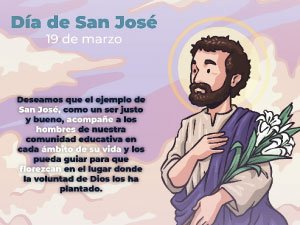 Invitación con mensaje de día de San José
