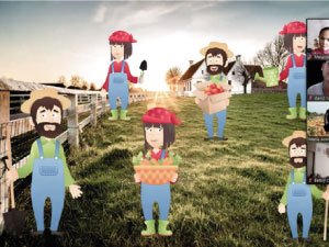 Imagen granjeros con su cosecha