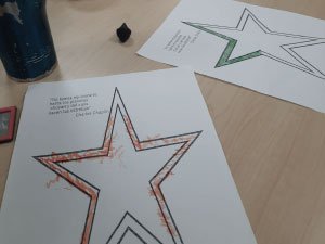 Mesa con las estrella