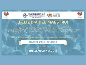 Imagen que resalta la importante labor de los docentes en la celebración del día del maestro.10