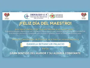 Imagen que resalta la importante labor de los docentes en la celebración del día del maestro.12