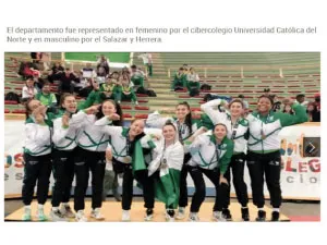 Fotografía equipo de voleibol. 