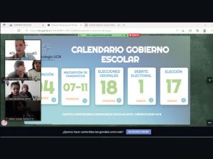 Imagen de la sesión por Zoom donde se motiva a la participación en la conformación del gobierno escolar.2