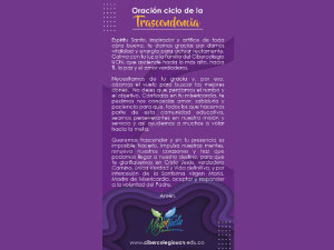 Imagen oración para el ciclo de la Trascendencia