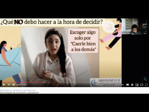Imagen de la actividada realizada en línea sobre ¡Campaña # 2 prevención al consumo de sustancias psicoactivas! ¿Vínculos peligrosos o vínculos saludables? ¡Yo elijo!