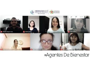 Imagen de los participantes en la reunión con el área de Psicología del Cibercolegio UCN