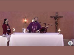 Imagen  de la actividad realizada por inicio de la Cuaresma con la vivencia del Miércoles de Ceniza