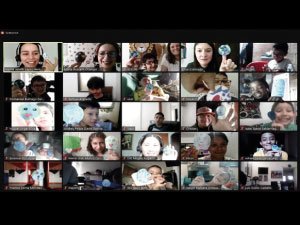 Imagen de la celebración del acto cívico el día del idioma, el día de la tierra y el día del niño