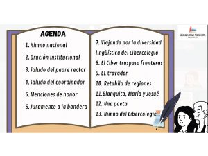 Imagen relacionada al acto cívico celebrando el día del Idioma