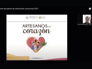 Fotografía del encuentro virtual para dar inicio al programa de orientación vocacional.