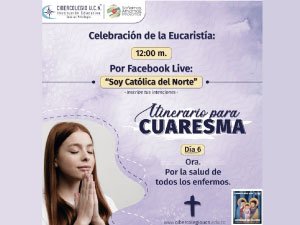 Imagen  de la actividad realizada por inicio de la Cuaresma con la vivencia del Miércoles de Ceniza