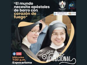 Imagen invitación semana vocacional con la foto de varias religiosas