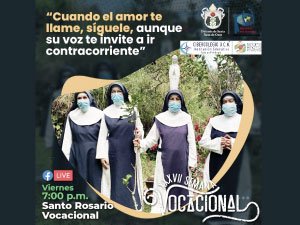 Imagen invitación semana vocacional con la foto de varias religiosas