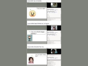 Imágenes de la clase de inglés en línea