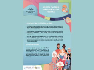 Imagen de actividades realizadas  e información compartida durante la pandemia