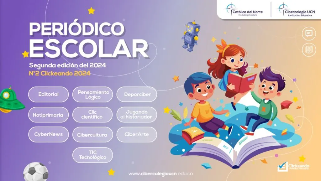 Imagen del menú principal del periódico escolar - segunda edición 2024