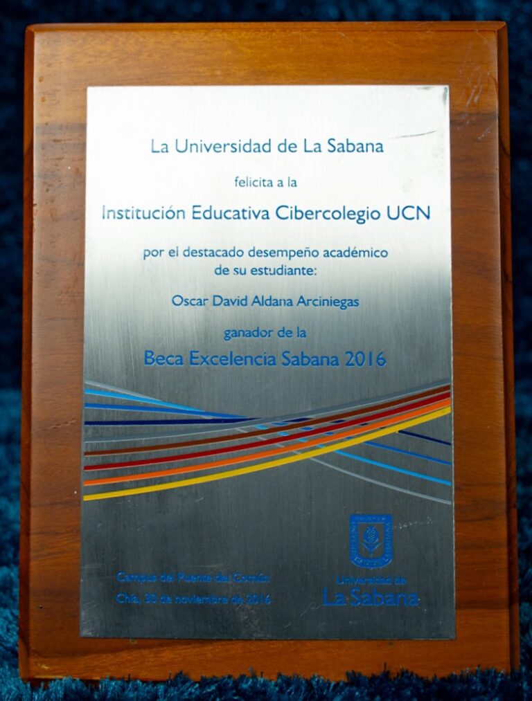 Reconcocimiento al Cibercolegio por parte de la Universidad de la Sabana.