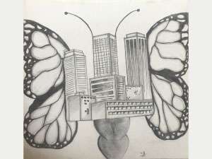 Dibujo en blanco y negro