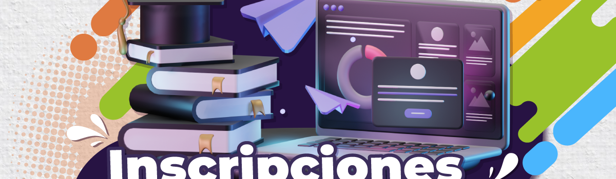 Pieza gráfica de libros y computador, acompañada del siguiente texto 