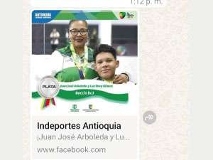 Foto en chat de Whatsapp de Juan José Arboleda