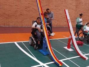 Foto en cancha de boccia