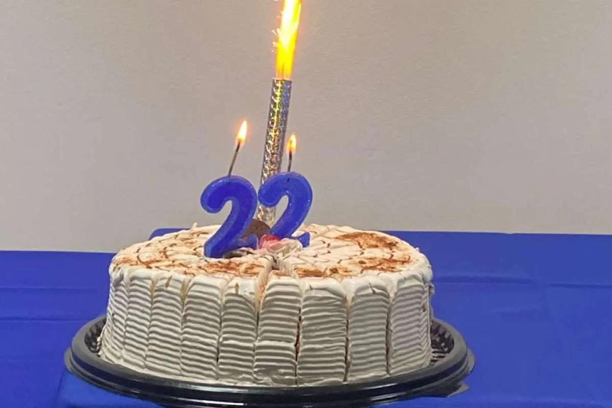 Foto del pastel de 22 años