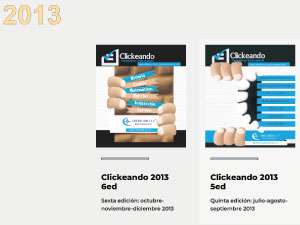 Se observa la interfaz del periódico digital del año 2013