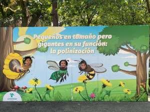 Estudiantes del grado 3AB y disfrutando del espacio parque de la conservación.