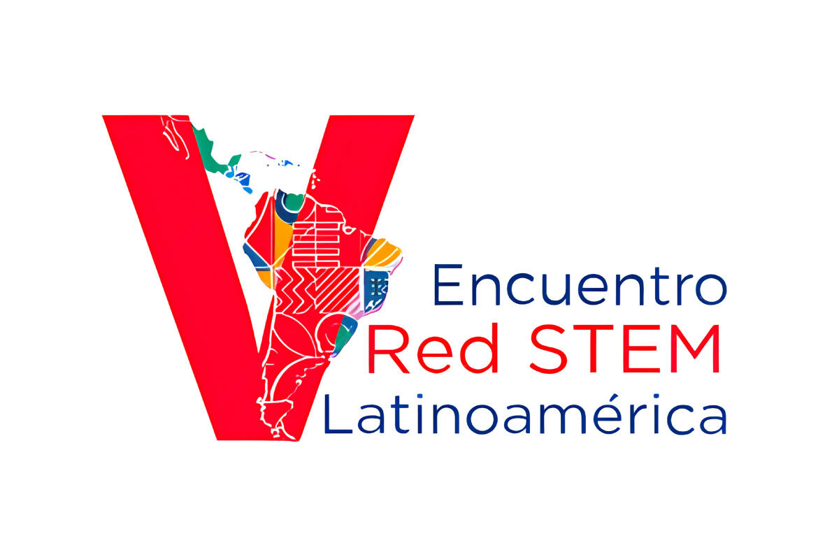Imagen del logo del V Encuentro de la Red STEM Latinoamérica, en el que participará el área de investigaciones de la institución.