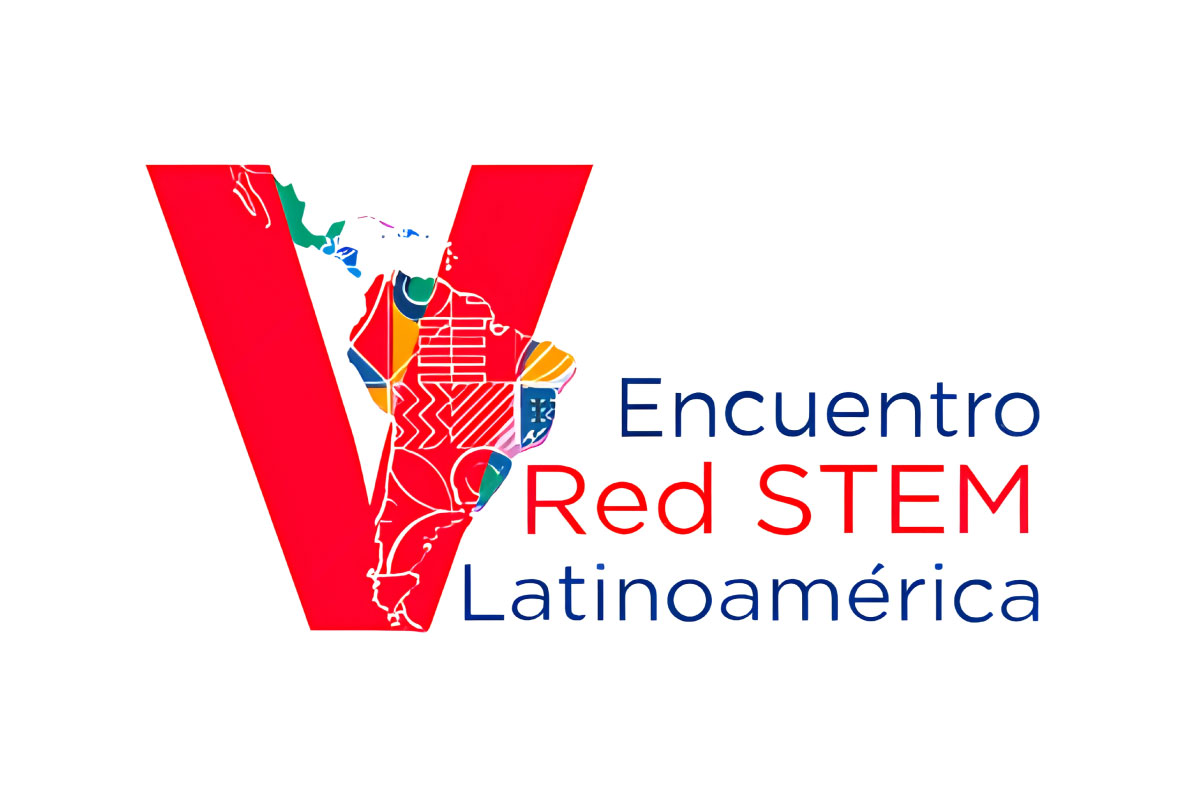Imagen del logo del V Encuentro de la Red STEM Latinoamérica, en el que participará el área de investigaciones de la institución.