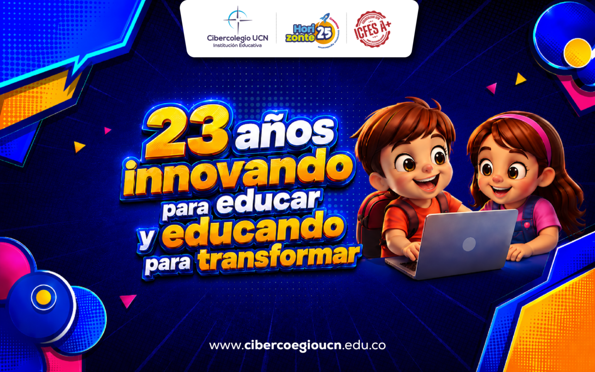 Banner alusivo a los 23 años del Cibercolegio UCN.