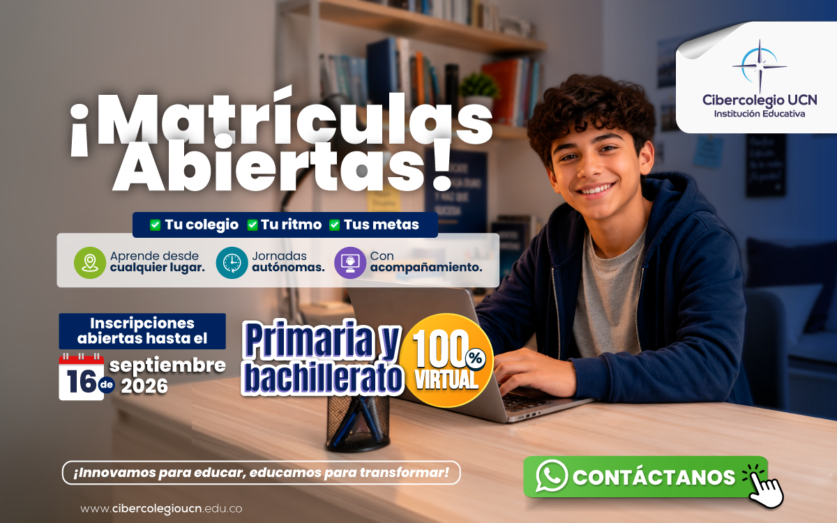 Información sobre matrículas abiertas en el Cibercolegio UCN.